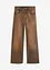 Wide leg jeans met vintage wassing, high waist, bonprix