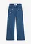 Meisjes jeans met borduursel, wide leg, bonprix