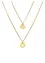 Elli tweerijige ketting van 925 sterling zilver, verguld, bonprix