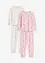 Meisjes pyjama van biologisch katoen (4-dlg. set), bonprix