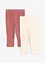 Geribde baby leggings (set van 2), bonprix