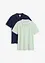 Piqué poloshirt (set van 2) van puur biologisch katoen, bonprix