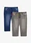 3/4 instap stretch jeans, straight,regular fit ( set van 2), bonprix