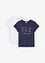 Basic T-shirt met print (set van 2), bonprix