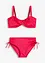 Balconette bikini (2-dlg. set) van glanzend materiaal, bonprix