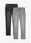 Jegging met mid waist (set van 2), bonprix
