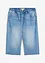Jongens lang instap jeans bermuda, slim fit, bonprix