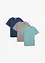 Henley shirt van biologisch katoen (set van 3), bonprix
