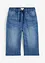 Jongens lang instap jeans bermuda, slim fit, bonprix
