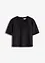 Blouse met korte mouwen en kant, bonprix