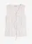 Mouwloze blouse met volants en strikjes, bonprix