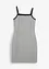 Jurk met bandjes en contrasterende zoom, bonprix