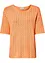 Ajour shirt met linnen, halflange mouw, bonprix
