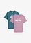 T-shirt (set van 2) van puur katoen, bonprix