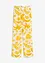 Wijde broek met print van gestructureerde viscose, bonprix