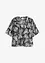Blouse met korte mouwen in linnenlook, bonprix