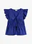 Blouse met strikkoordjes van puur katoen, bonprix