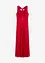 Chiffon jurk met plissé rok en accessoire gesp, bonprix