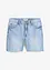 Lange jeans short met open zoom, relaxed fit, bonprix