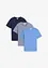 T-shirt met V-hals (set van 3), bonprix