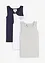 Tanktop met katoen (set van 3), bonprix