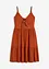Jurk met spaghettibandjes en knoopdetail, bonprix