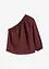 One-schouder blouse met linnen, bonprix