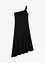 Jersey jurk met asymmetrische zoom en knoopdetail op de schouder, bonprix