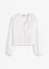 Blouse met crochet inzetstuk en franjes, bonprix