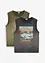 Muscle shirt in gewassen look (set van 2), bonprix