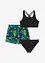 Bikini en bikinibroekje en short (3-dlg. set), bonprix