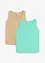 Tanktop van biologisch katoen (set van 2), bonprix