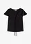 Blouse met volantmouwen in een glanzende look, bonprix