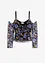 Cold shoulder shirt van lichte mesh, bonprix