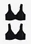 Minimizer T-shirt  bh met beugels van biologisch katoen (set van 2), bonprix