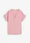 Mousseline blouse met knoopsluiting en zak, bonprix