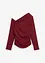 One shoulder shirt van gestructureerde crêpe, bonprix