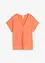 Shirt met zijde en geweven inzetstuk, bonprix