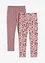 Legging in een elastische katoenmix (set van 2), bonprix