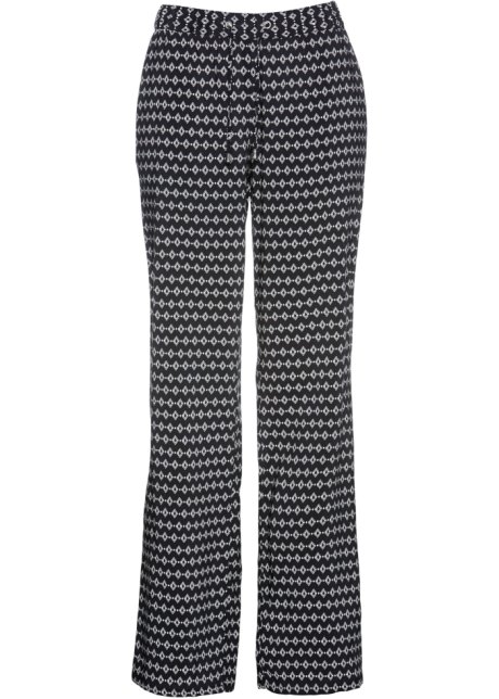 racket Fietstaxi Hollywood Comfortabele broek met een elastische band - zwart/wit gedessineerd
