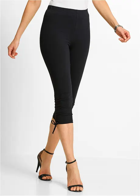 Capri legging met rijgkoordjes, bonprix