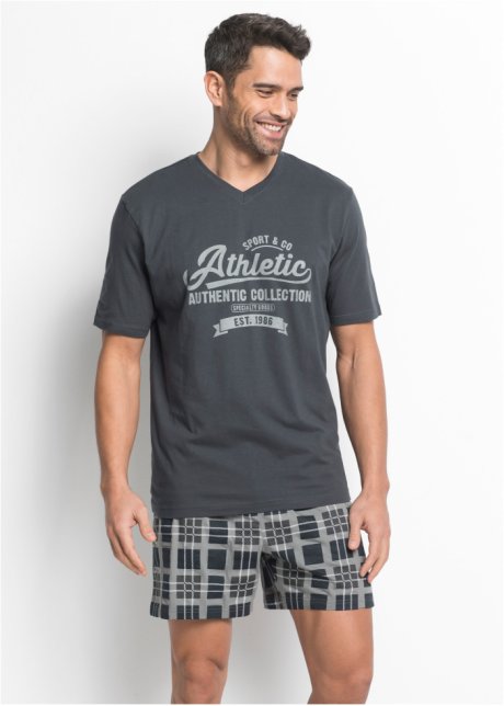 Pyjama met een casual print: T-shirt & short -