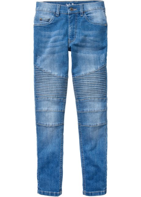 eigendom intelligentie ik ben trots Coole skinny jeans in 5-pocket-model met stiknaden - blue stone