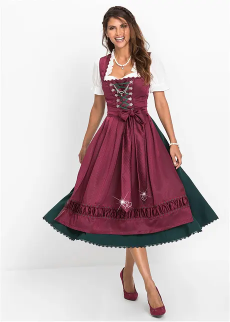 Dirndl met satijnen schort met borduursel (2-dlg. set), bpc selection