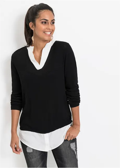 Trui met blouse-inzet, bonprix