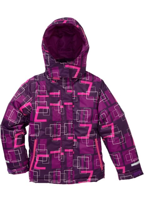 Ieder Etna Uitsluiten Warme ski-jas van waterdicht materiaal met een capuchon -  paars/prune/neonpink