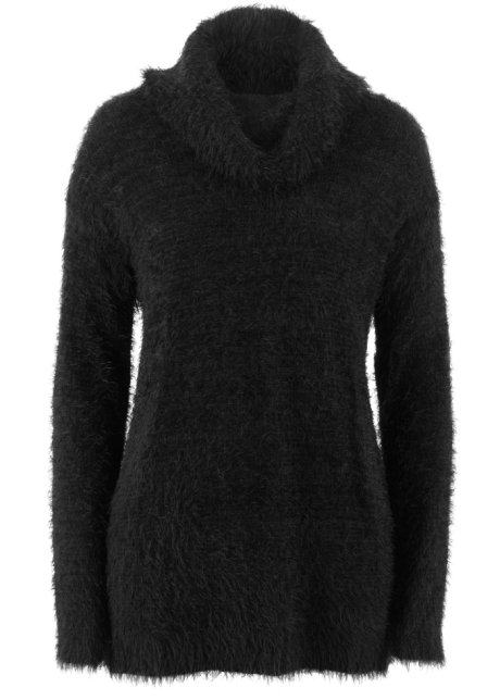 Warme, trui in oversized - zwart