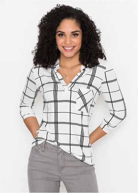 Longsleeve met ruitpatroon, BODYFLIRT