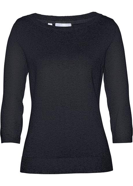 Trui zwart bonprix.nl Trui met boothals zwart bonprix.nl