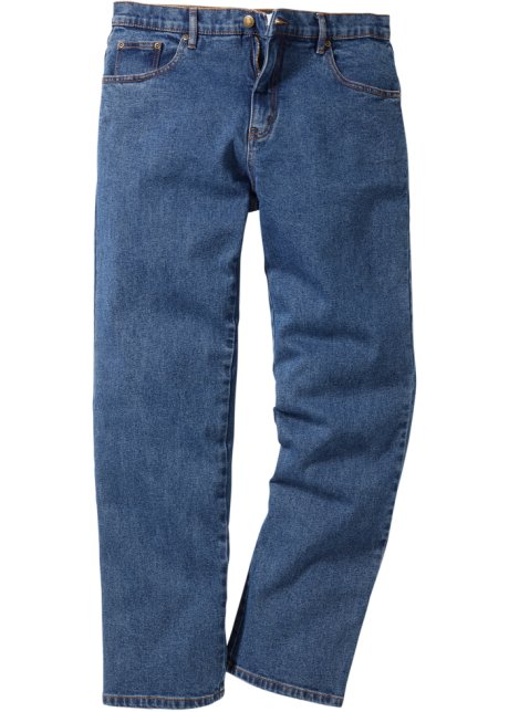 Papa Schurk chef Classic fit jeans straight in 5-pocket-model - blauw denim, N-maat